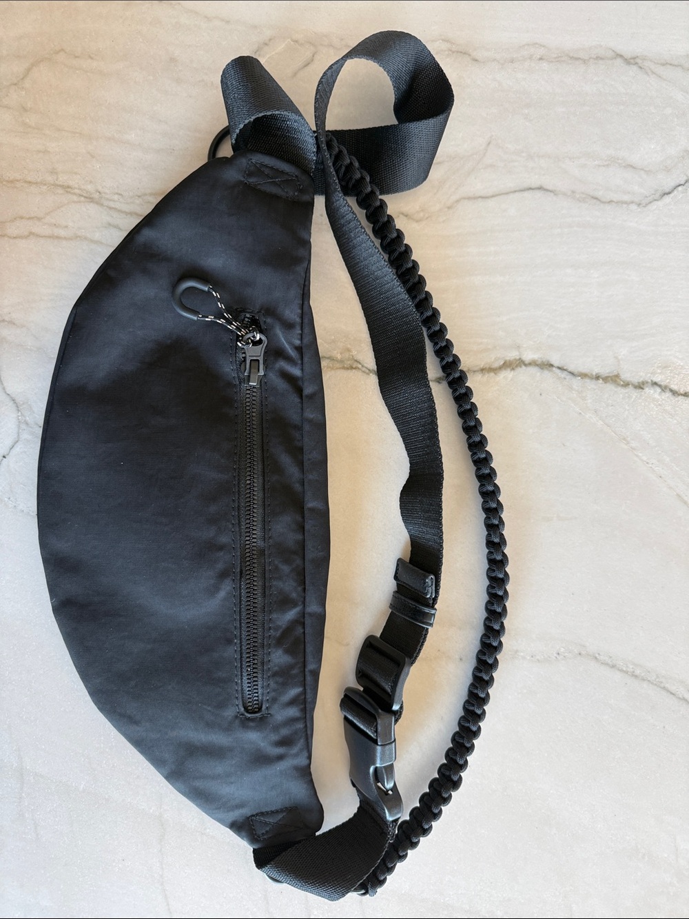 BEIS Black Belt Bag with Paracord Strap - Picture 2 of 3